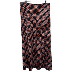 Tommy Hilfiger Vintage Plaid Black and Red TH monogrammed Women's Skirt